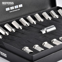Écrous de roue antivol forgés ONOSS en titane de grade 10 à 7 cannelures, 20 pièces/ensemble M12x1.25/M12x1.5 pour Honda Lexus Mazda Dodge