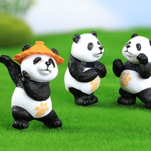 Nuevos Accesorios para el Tablero de Instrumentos con Diseño de Panda, Adornos de Paisaje en Miniatura, Accesorios de Oficina, Set de Decoración para Interiores de Automóviles - Product Image 5