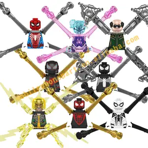 TP1012 sıcak yeni süper kahramanlar örümcek Miles elektro karakter Venom yapı taşı setleri adam aksiyon figürleri eğitim çocuk oyuncakları