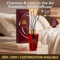Diffuseur de parfum d'ambiance 180 ml, flacon en verre longue durée pour chambre, bureau, hôtel, spa, décoration