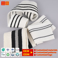 Vente en gros OEM ODM Col de chemise pour homme en tricot côtelé double en coton rayé jacquard personnalisé pour l'habillement