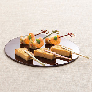 Brochette de support en bambou naturel du Japon de 10mm avec la forme large de coeur de Teppo pour la cuisson des aliments - Product Image 2