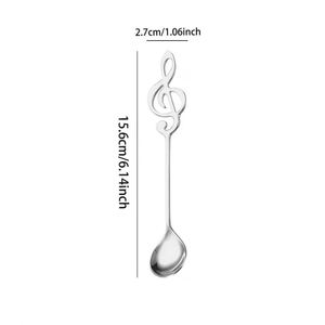 Cuillère à mélanger créative et moderne pour crème glacée, thé, café, en acier inoxydable 304, mini-cuillère musicale, compatible lave-vaisselle - Product Image 2