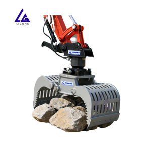 หัวคีบคัดแยกแบบหมุนได้สำหรับรถขุดขนาด 1 ตัน 2 ตัน 3 ตัน ใช้สำหรับคัดแยกขยะในสวนหลังบ้าน จับก้อนหิน กิ่งไม้ พร้อมใบรับรอง CE - Product Image 1