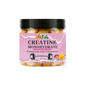 Gummies de créatine monohydrate OEM ODM avec glucides totaux – La créatine monohydrate aide à développer la masse musculaire maigre et à augmenter la force - Product Image 1