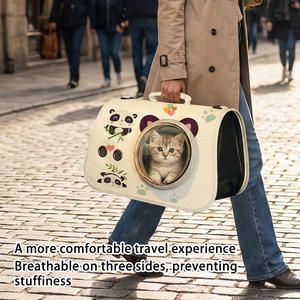 Yeni katlanabilir kedi çantası, omuz askısı ve sırt çantası şeklindeki bir tasarıma sahip el tipi bir sırt çantasıdır. - Product Image 3