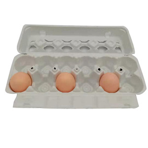 Thân Thiện Với Môi Bột 12 Trứng Thùng Carton Có Thể Tái Chế Giấy 12 Trứng Hộp Phân Hủy Sinh Học Giấy Khay Trứng Toàn Bộ Bán Tại Trung Quốc - Product Image 4