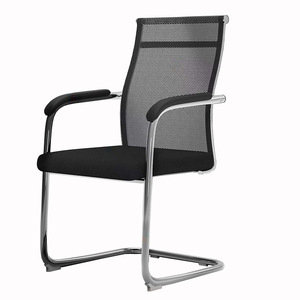 Conference <b>Chair</b> Mesh Back Fixed Armrest Ergonomic Office Staff <b>Chair</b> <b>Study</b> Room Commercial Use - Product Image 1