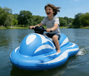 Gommone Elettrico Gonfiabile Personalizzato per 2 Persone, Stile Go-Kart, per Pesca e Parco Acquatico, con Schienale in PVC, per Drifting e Surf - Product Image 1