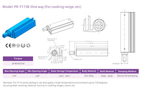 Peir-Amortiguador giratorio de material resistente al calor de alta temperatura unidireccional, para cocina de cocina - Product Image 2