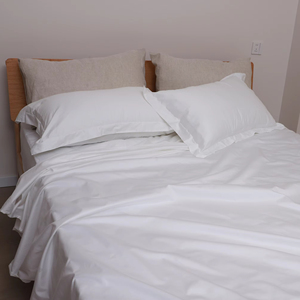 Hotel Bedding <strong>Set</strong> Luxury Duvet Cover Flat <strong>Sheet</strong> <strong>Pillowcase</strong> <strong>Set</strong> for Hotel 100% Cotton 300TC White Satin Stripes Bedding <strong>Sheets</strong> - Product Image 1