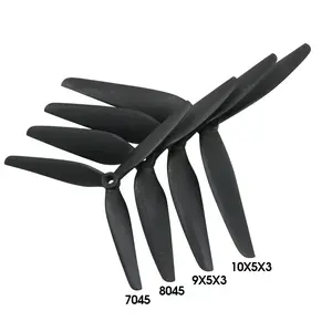 Baling-baling nilon karbon 3-Blade, 7045 8045 9050 1050, baling-baling CW CCW 7 inci 8 inci 9 inci 10 inci, properti untuk RC Multirotor FPV