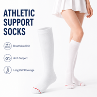 Chaussettes de sport antidérapantes pour hommes, respirantes et compressives, soutien professionnel du mollet, chaussettes longues pour la course à pied, le cyclisme et la remise en forme