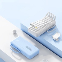 Station d'alimentation portable de haute qualité, charge super rapide, banques d'alimentation 22,5 W, logo personnalisé, banque d'alimentation avec câble 10000 mAh 20000 mAh