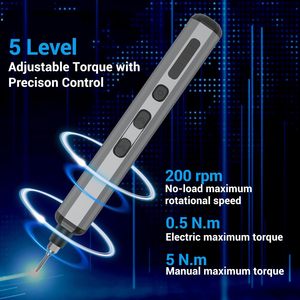 Nouveau kit de tournevis électrique 76-en-1 avec 65 embouts magnétiques, moteur à balais, batterie lithium-ion, couple maximal de 0,35 N.m, précision DIY - Product Image 3