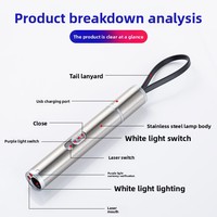 Détecteur de devises portable JF Mini, lampe torche multifonctionnelle, stylo de détection de monnaie, lumière UV compacte, laser métallique, indice de protection IP20