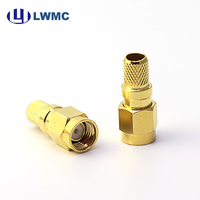 Adaptador Coaxial de Control Industrial, Conexión de Alta Frecuencia, Confiabilidad, Conector SMA Macho para Cable M&P-HYPERFLEX5/LMR240