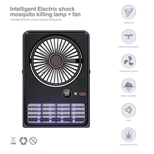 Lampe <span class=keywords><strong>anti</strong></span>-moustiques LED rechargeable OEM avec logo, piège à insectes électrique avec petit ventilateur pour intérieur, extérieur et camping - Product Image 1