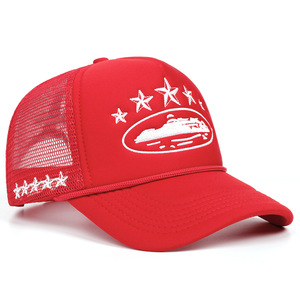 Thời Trang 5 Tấm Mũ Bóng Chày Với Sợi Dây Thừng Trucker Hat Sao Thêu Mũ Lưới - Product Image 5