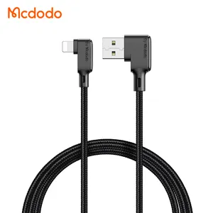 Mcdodo 1.2M/1.8M Elbow Schnell ladegerät Beleuchtungs kabel LED Doppel 90 Grad USB-Datenkabel für iPhone Blitz oder iPad