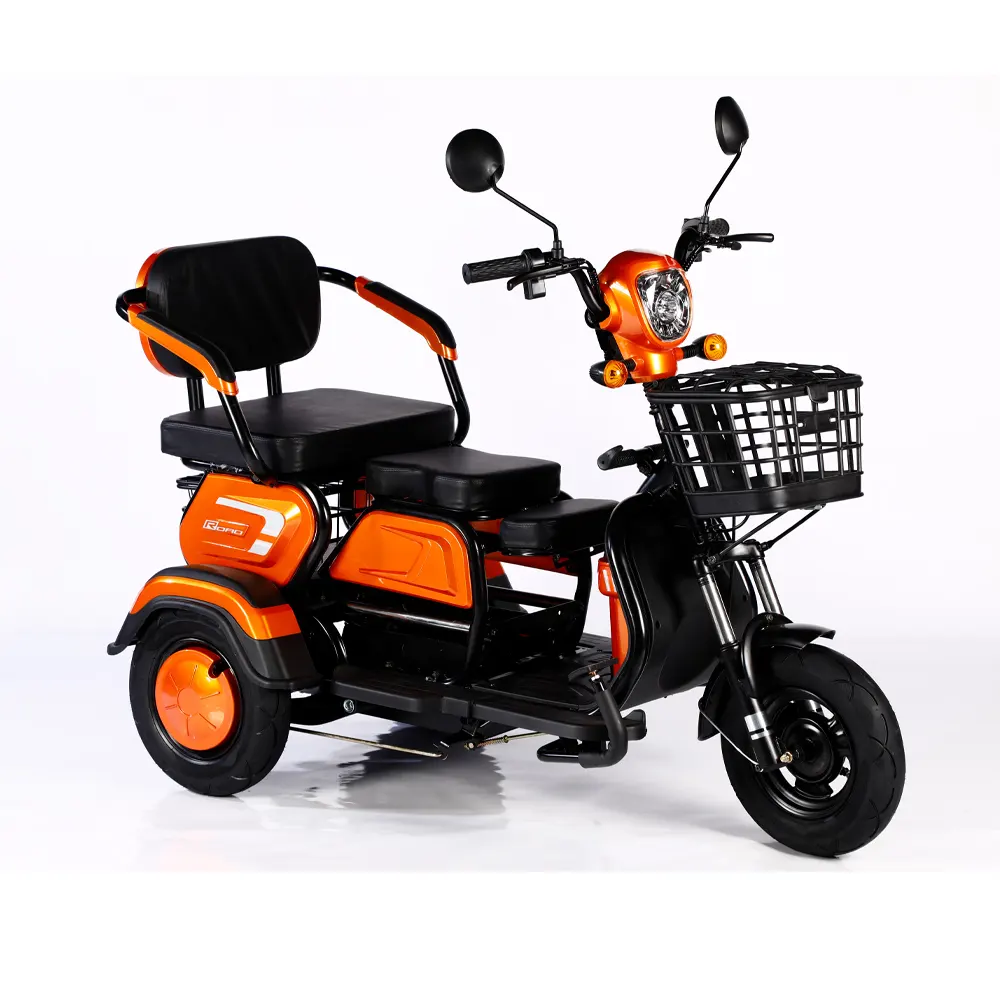 Grosir 14 inci kargo listrik sepeda motor roda tiga 600W 48V e-bike 3 roda sepeda listrik