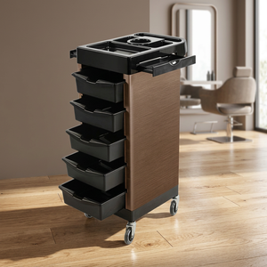 Chariot de rangement professionnel et durable à 5 niveaux pour salon de coiffure, équipement de salon en plastique, vente en gros d'usine - Product Image 1