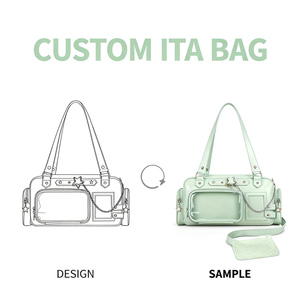 กระเป๋าสะพายไหล่ลายการ์ตูนน่ารักสไตล์โลลิต้าแบบใสสองชั้น รุ่น Custom Star Accent Kawaii School Anime Lolita Ita Bag - Product Image 1