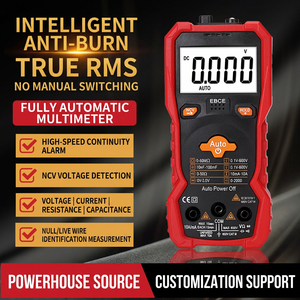 Multimètre numérique à mesure automatique, 4 chiffres, 600V DC AC, 10A, mesure de la capacité de courant, utilisation pour électriciens - Product Image 3