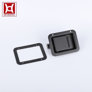 Black Powder Coated Recessed Paddle Latch Non-Locking Slam Latch Flush Mount Handle for Mechanical Enclosure - Product Image 3