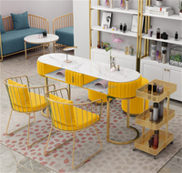 Fournitures de meubles de salon, table de manucure, chaise de salon et ensemble de table bon marché