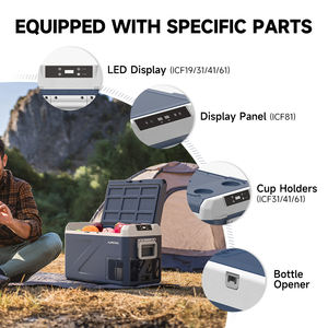 ICF41 Alpicool Congelador portátil Refrigerador Portavasos Diseño de puerta 12V 24V DC Compresor Congeladores de pecho Refrigeradores de <span class=keywords><strong>camping</strong></span> - Product Image 5