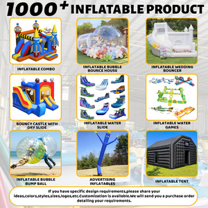 Château gonflable aquatique pour enfants, toboggan aquatique commercial gonflable à double piste avec piscine - Product Image 3