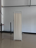 Vente en gros, tissu Non Transparent personnalisable, 4 panneaux, séparateur de pièce blanche, écran pliant