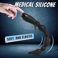 SacKnove New Silicone 10 Frequenz starke elektrische vibrierende Anal Pull Perlen Dilator Hinterhof Hintern Sexspielzeug Anal Vibrator