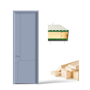 Nouvelle porte en bois massif de teck, finition moderne, personnalisable, avec design imperméable pour la maison - Product Image 4