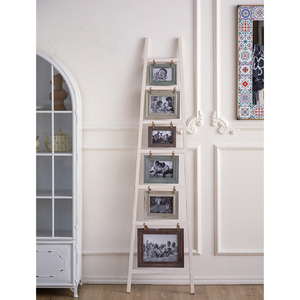 Nuevo Producto, <span class=keywords><strong>Diseño</strong></span> Vintage, Estantes de Madera Rústica Blancos, Estante Decorativo de Piso para Decoración del Hogar - Product Image 5