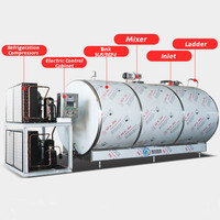 Réservoir de refroidissement du lait en acier inoxydable de 2 tonnes, 5 tonnes, 8 tonnes, refroidisseur de jus, réservoir de stockage du lait