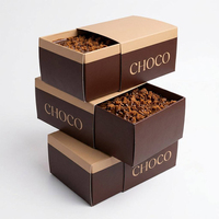 Emballages personnalisés pour tiramisu, pâtisserie, chocolat, boîtes en papier coulissantes biodégradables