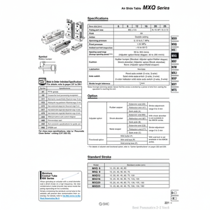 MXQ25-40BT โต๊ะสไลด์ลมนิวเมติก SMC - Product Image 1