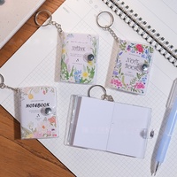 Carnet de notes mignon avec couverture en PVC et porte-clés pour étudiants, vente en gros de cahiers de composition, papeterie scolaire, breloque de sac, cadeau pour fille