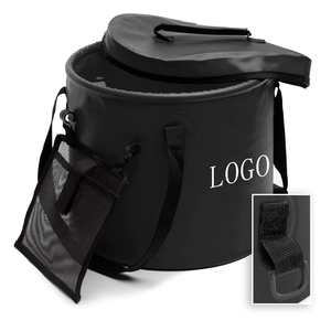 Portable 500d PVC <span class=keywords><strong>Pliable</strong></span> Bassin <span class=keywords><strong>20L</strong></span> <span class=keywords><strong>Pliable</strong></span> Seau D'eau Couvercle pour Camping Voyage Randonnée Pêche 10L Capacité 2mm - Product Image 1