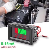 Indikator Level pengisian daya baterai mobil layar LED penguji meteran kapasitas baterai Lithium 12V 24V 36V 48V 60V 72V identifikasi otomatis