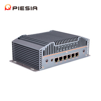 Mini PC sin ventilador 6 Puerto Lan Machine Vision Network Security Gateway PC industrial con procesador 13th 12th Gen Core I3 I5 I7