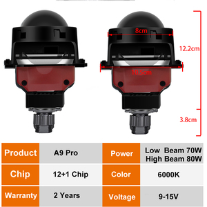 Đèn pha ô tô YHKOMS 3 inch <span class=keywords><strong>Bi</strong></span>-LED Projector 80W, lắp chung cho đèn chiếu gần & xa, mới, 6000k - Product Image 4