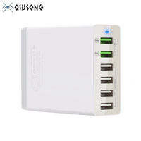 Chargeur rapide USB 60W 6 ports Hub de charge USB Station de charge multi USB Bloc Cube Adaptateur pour iPhone Samsung Huawei Xiaomi