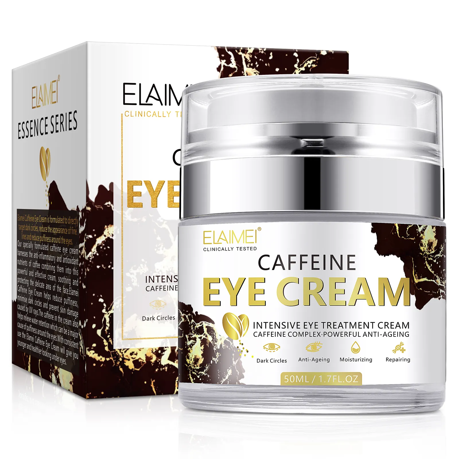 ELAIMEI Private Label омолаживающий Осветляющий увлажняющий крем для глаз для удаления темных кругов кофейный крем для глаз