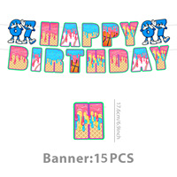 Donut 67 Themenparty-Dekorationen Nummer Sechs Sieben Banner Tortendekoration Hintergrund Ballon Kleinkind 1. Geburtstag Feier-Zubehör