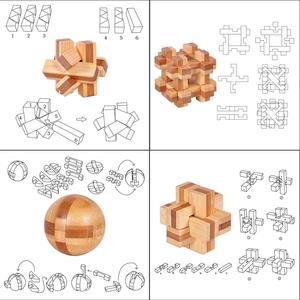 <span class=keywords><strong>Puzzle</strong></span> in legno 3D Luban Kongming Lock <span class=keywords><strong>Puzzle</strong></span> Set Toy Brain <span class=keywords><strong>Puzzle</strong></span> Cube rompicapo in legno Cube <span class=keywords><strong>Block</strong></span> per bambini adulti - Product Image 2