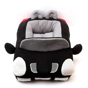 Cama para Perro Personalizada en Forma de Coche Rosa, de Terciopelo Suave, Desmontable y Lavable, para Uso en Interiores, Todas las Estaciones, Estilo de Dibujos Animados - Product Image 3