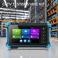 Testeur de vidéosurveillance 5100C avec accessoires de caméra de sécurité de moniteur protecteur de surtension batterie interne résolution 1920x1152